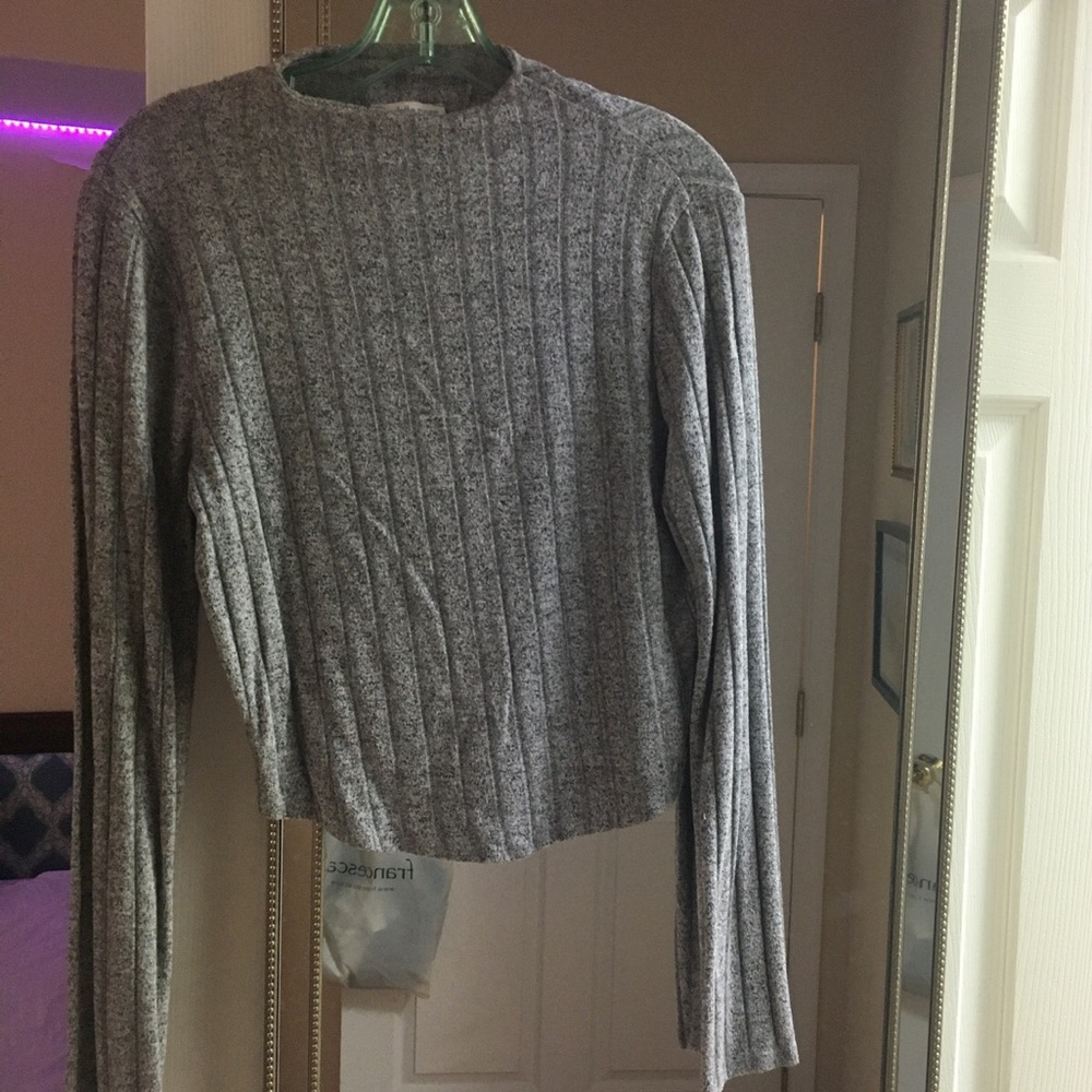 Gray Crop Top